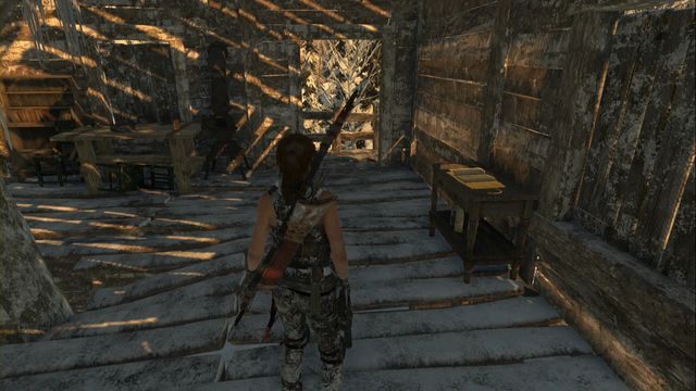 Na stoliku wewnątrz drewnianego domku, tuż nad ogniskiem w obozie Miejsce wycinki - Dokumenty | Kompleks radziecki | Skarby i sekrety w Rise of the Tomb Raider - Rise of the Tomb Raider - poradnik do gry