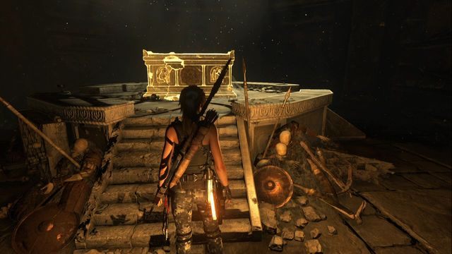 Po wejściu do krypty znajdującej się nieopodal obozu Widok na kompleks - Skrzynie i skarby z krypty | Kompleks radziecki | Skarby Rise of the Tomb Raider - Rise of the Tomb Raider - poradnik do gry