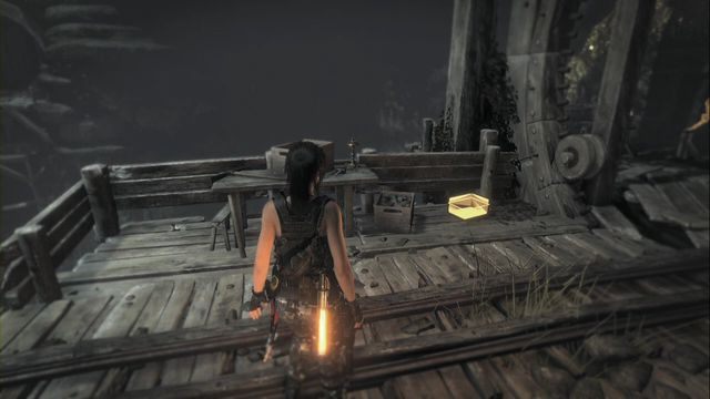 W grobowcu Jama sądu ostatecznego, na platformie znajdującej się po Twojej prawej stronie, gdy przepłyniesz przez zbiornik wodny i będziesz miał go przed sobą (wyjdź do góry po torach) - Artefakty | Geotermiczna dolina | Skarby i sekrety w Rise of the Tomb Raider - Rise of the Tomb Raider - poradnik do gry