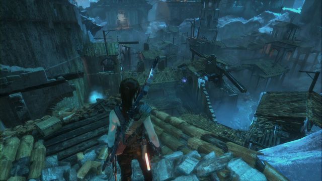 W pobliżu trebusza, zniszcz znajdującą się na wprost ściany lodu barykadę (wybuchowa strzała) - Artefakty | Zaginione miasto | Skarby i sekrety w Rise of the Tomb Raider - Rise of the Tomb Raider - poradnik do gry