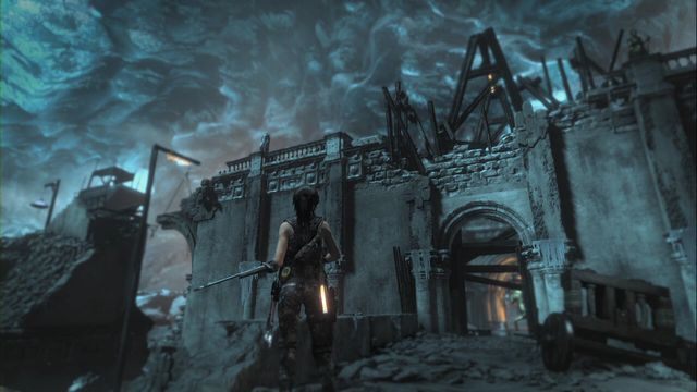 Możesz ją również zniszczyć mierząc do niej z dołu, bez potrzeby wspinaczki - Wyzwania 2 - rzeźby | Zaginione miasto | Skarby w Rise of the Tomb Raider - Rise of the Tomb Raider - poradnik do gry