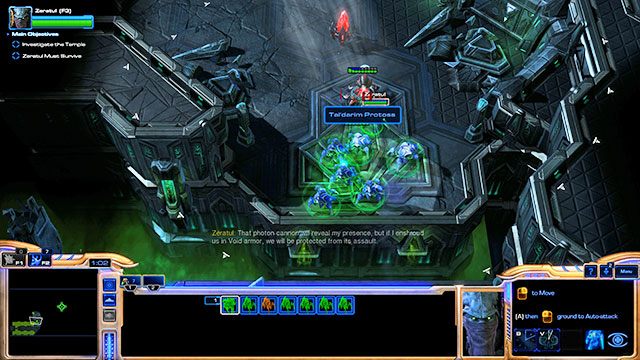 Przeteleportuj się przez rozpadlinę i zniszcz wrogą wieżyczkę [2] - Misja 3 - Przebudzenie zła | Prolog - Szepty o zagładzie | Starcraft II - StarCraft II: Legacy of the Void - poradnik do gry