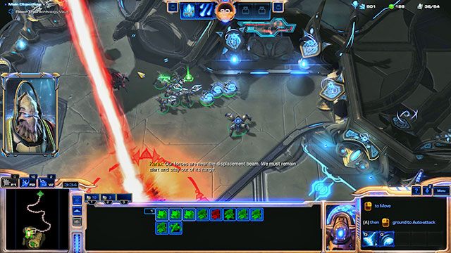 Zaczynasz w południowej części mapy - Misja 6 - Zakazana broń | Kampania - Dziedzictwo Otchłani | Starcraft II - StarCraft II: Legacy of the Void - poradnik do gry