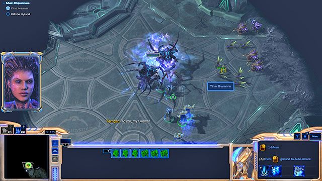 Zaczynasz w południowo-wschodniej części mapy - Misja 11 - Zwiastun Zagłady | Kampania - Dziedzictwo Otchłani | Starcraft II - StarCraft II: Legacy of the Void - poradnik do gry