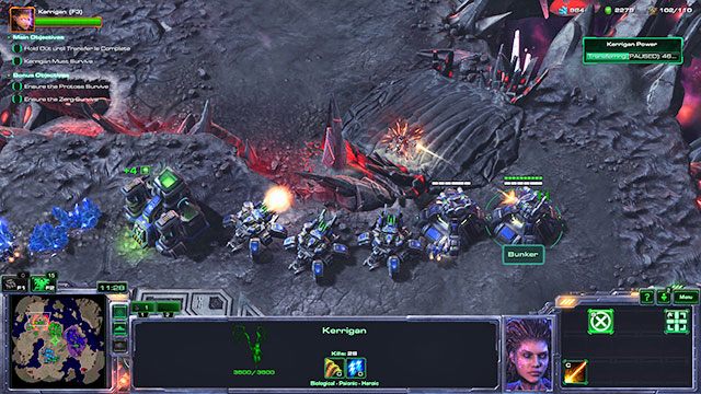 Przy obu wejściach zachodnich [4][5] znajdziesz po jednym bunker (bunkrze) oraz piechotę - Misja 2 - Esencja Wieczności | Epilog - W Otchłań | Starcraft II - StarCraft II: Legacy of the Void - poradnik do gry
