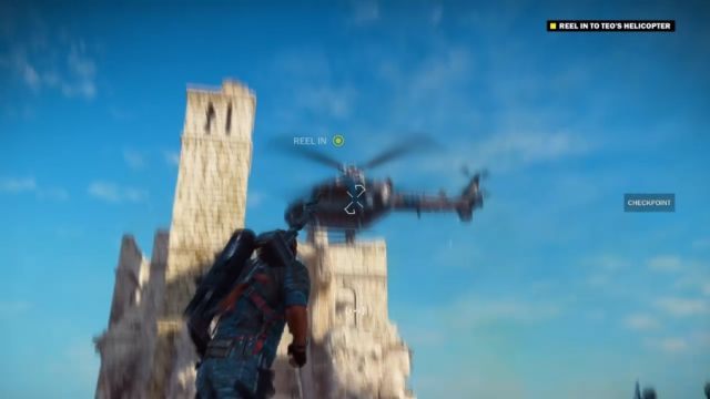 Podepnij się do śmigłowca Teo za pomocą linki. - Przerwana Ewakuacja | Opis przejścia Just Cause 3 - Just Cause 3 - poradnik do gry