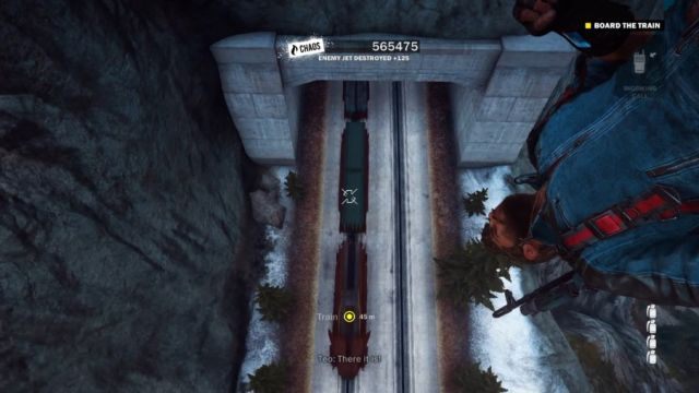 Poczekaj, aż pociąg będzie pod tobą, a następnie dostań się na jego pokład. - Przerwana Ewakuacja | Opis przejścia Just Cause 3 - Just Cause 3 - poradnik do gry