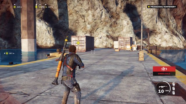 Musisz zbadać kontenery, które rozrzucone są na terenie całej bazy. - Konflikt interesów | Opis przejścia Just Cause 3 - Just Cause 3 - poradnik do gry