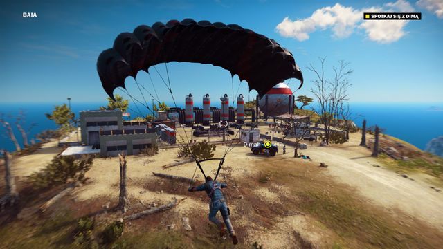 Przećwicz używanie linki w połączeniu ze spadochronem. - Czas na modernizację | Opis przejścia Just Cause 3 - Just Cause 3 - poradnik do gry