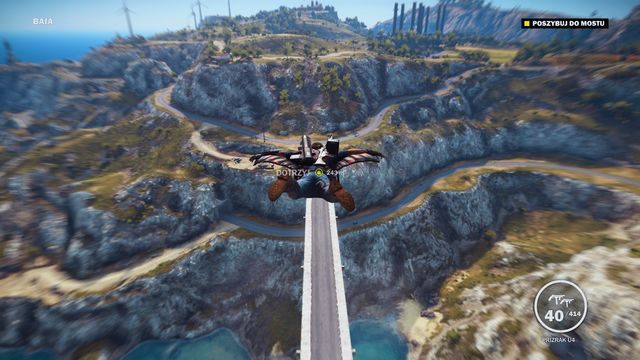 Steruj wingsuitem tak, aby nie polecieć gwałtownie w dół. - Czas na modernizację | Opis przejścia Just Cause 3 - Just Cause 3 - poradnik do gry