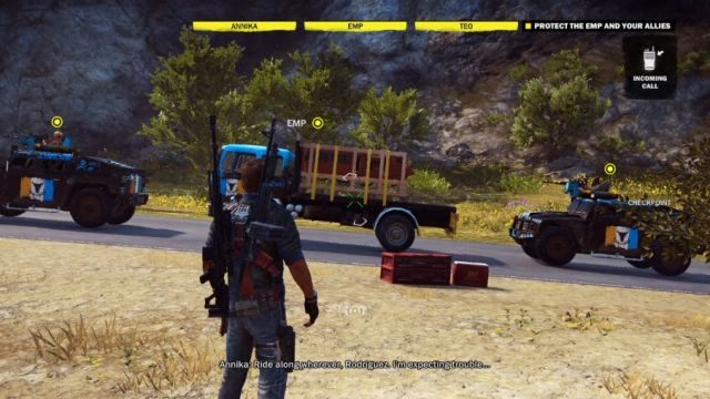 Podczas misji musisz chronić trzech pojazdów sojuszników. - Długa i niebezpieczna droga | Opis przejścia Just Cause 3 - Just Cause 3 - poradnik do gry