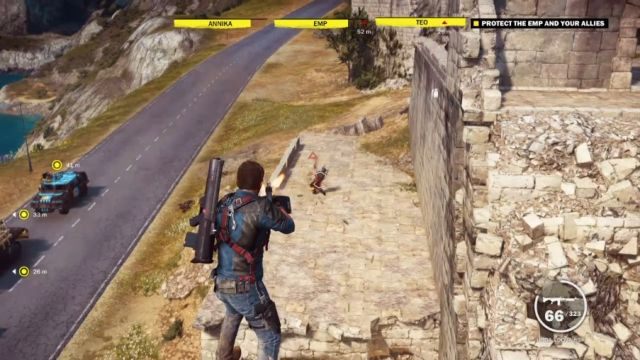 Co jakiś czas konwój zostanie zatrzymany przez zasadzkę. - Długa i niebezpieczna droga | Opis przejścia Just Cause 3 - Just Cause 3 - poradnik do gry