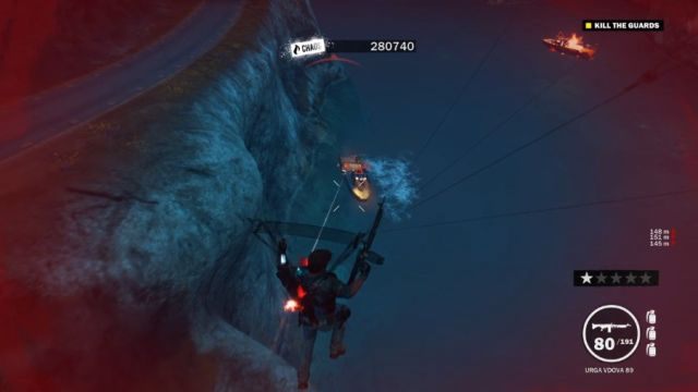 Wrogów na łodzi można zlikwidować np. zrzucając im granat na głowy. - Impuls Elektromagnetyczny | Opis przejścia Just Cause 3 - Just Cause 3 - poradnik do gry