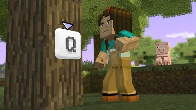 Kolejna część rozdziału zawiera quick time eventy - Rozdział 1 | Epizod 1 - The Order of the Stone | Minecraft Story Mode - Minecraft: Story Mode - poradnik do gry