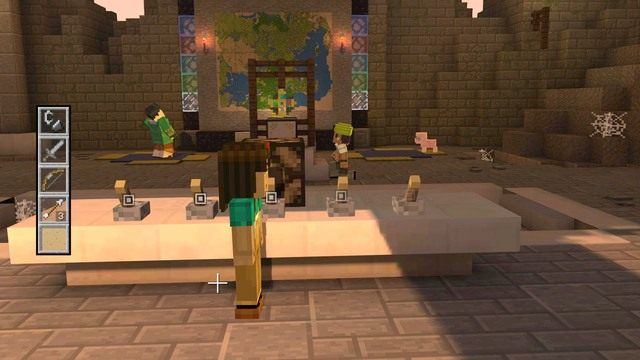 Schody poprowadzą cię do głównego pomieszczenia świątyni, w którym aktywować możesz amulet - Rozdział 6 | Epizod 1 - The Order of the Stone | Minecraft Story Mode - Minecraft: Story Mode - poradnik do gry