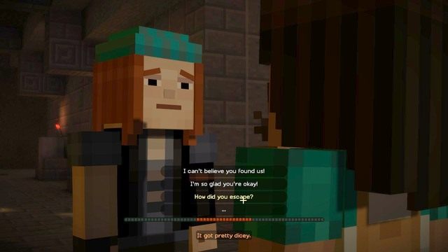 Po powrocie do świątyni zakonu porozmawiaj z Gabrielem bądź Petrą, w zależności kogo postanowisz uratować z uścisku Withera w pierwszym epizodzie gry - Rozdział 2 | Epizod 2 - Assembly Required | Minecraft Story Mode - Minecraft: Story Mode - poradnik do gry