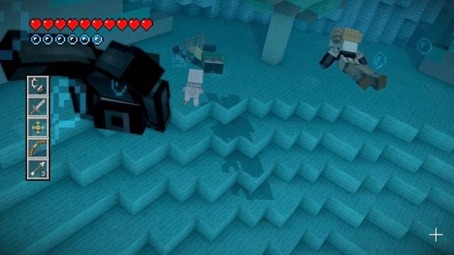 Po krótkiej linii dialogowej przesuwaj się wraz z sojusznikami po wąskim korytarzu - Rozdział 5 | Epizod 3 - The Last Place You Look | Minecraft Story Mode - Minecraft: Story Mode - poradnik do gry