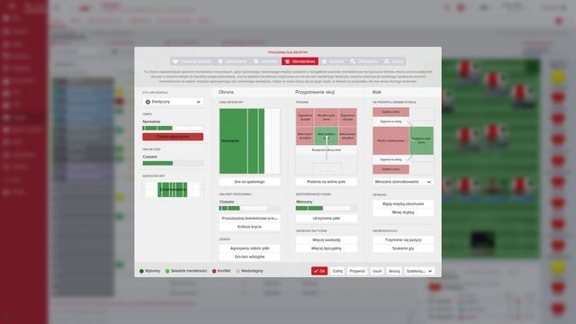 Wybierając jedne opcje wykluczasz możliwość dostosowania innych poleceń. - Polecenia dla zespołu w Football Manager 2016 | Taktyka - Football Manager 2016 - poradnik do gry