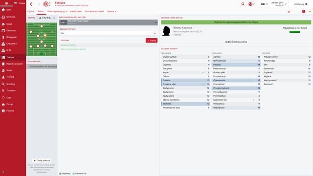Wydając polecenia dla zawodników zwróć uwagę na przypisaną dla ich pozycji rolę oraz atrybuty potrzebne do wypełniania swoich zadań. - Polecenia dla zawodników w Football Manager 2016 | Taktyka - Football Manager 2016 - poradnik do gry
