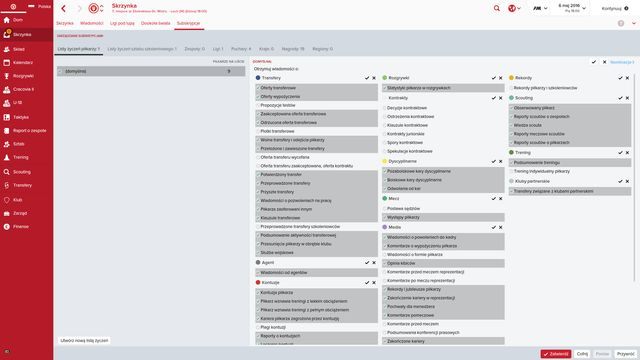 W prosty sposób dostosuj tematykę otrzymywanych wiadomości. - Jak zmienić subskrypcje wiadomości w FM 2016? | Pytania i odpowiedzi - Football Manager 2016 - poradnik do gry