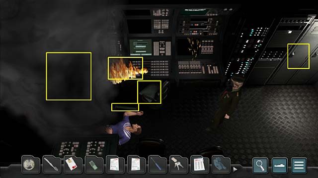 Podnieś odłamany kawałek rury leżący pomiędzy fotelem a nieprzytomnym marynarzem - Rozdział 4 - Misja Kurska | Undercover Missions Operation Kursk K-141 - Undercover Missions: Operation Kursk K-141 - poradnik do gry