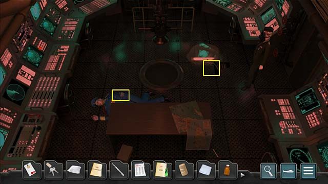 Wróć na mostek, gdzie z kabli elektrycznych przy kałuży po prawej ściągnij plastikową zapinkę - Rozdział 5 - Przybycie łodzi Balakovo - Undercover Missions: Operation Kursk K-141 - poradnik do gry