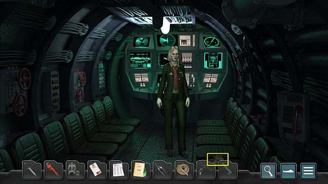 Wejdź do kapsuły i weź leżące na siedzeniu po prawej (w dole ekranu) rękawice robocze - Rozdział 7 - Generał Germin | Undercover Missions Operation Kursk K-141 - Undercover Missions: Operation Kursk K-141 - poradnik do gry