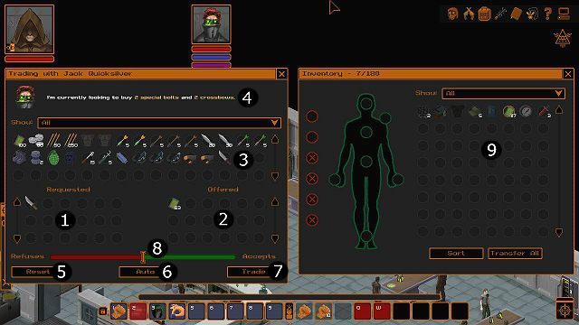 Jak widać, w oknie handlowym znajduje się całkiem sporo rzeczy - Handel | Rzemiosło i handel w Underrail - Underrail - poradnik do gry