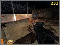 Załaduj wyrzutnię rakiet, wyjdź z windy i wystrzel trzy pociski w stronę atakującego cię helikoptera [231] - Misja VI - część 5 | Iron Storm - Iron Storm - poradnik do gry