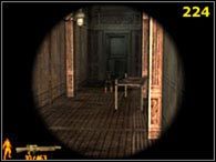 Zeskocz i uważając na pociski czołgu wyjdź po drabinach na metalowy podest a z niego przeskocz przez okno [222] do budynku - Misja VI - część 4 | Iron Storm - Iron Storm - poradnik do gry