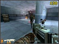 Kiedy dojedziesz do celu w miejscu rozwidlenia dróg skieruj się korytarzem w prawo, następnie do samego końca i w lewo(trzymaj się ściany, uważaj na działka) - Misja IV - część 2 | Iron Storm - Iron Storm - poradnik do gry