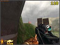 Biegnij jak najszybciej przed siebie [109], gdyż jeśli choć na chwilę zatrzymasz się w miejscu za tobą pojawi się wróg z wyrzutnią rakiet, którego w tak wąskim korytarzu pokonać się praktycznie nie da - Misja III - część 4 | Iron Storm - Iron Storm - poradnik do gry