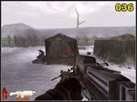 Idąc cały czas przed siebie przez zapętlone korytarze i zabijając każdego kto podejdzie pod lufę dojdziesz - a jakże - do rozgałęzienia - Misja II - część 1 | Iron Storm - Iron Storm - poradnik do gry