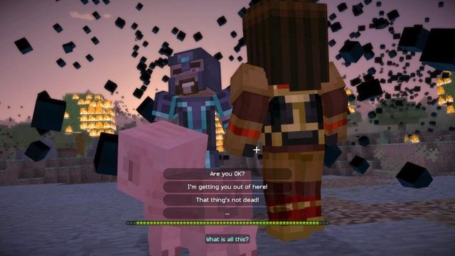 Rozdział pierwszy tego epizodu zawiera sytuację, w której znalazłeś się w poprzednim epizodzie - Rozdział 1 | Epizod 4 - A Block and a Hard Place | Minecraft Story Mode - Minecraft: Story Mode - poradnik do gry