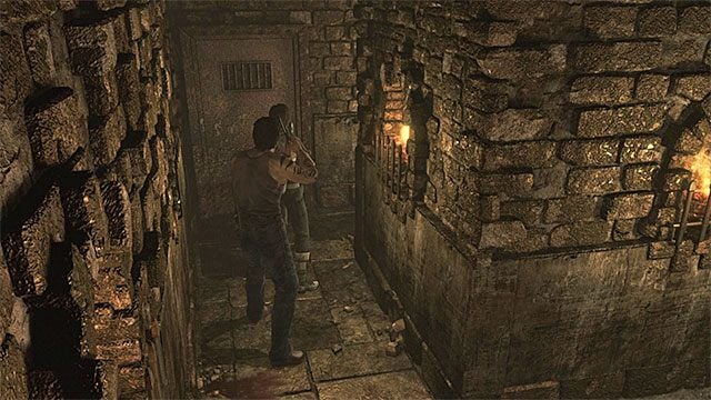 Drzwi prowadzące na poziom B3 piwnicy - Zbadanie obszaru do przeprowadzania testów | Piwnica ośrodka szkoleniowego - Resident Evil Zero HD - poradnik do gry