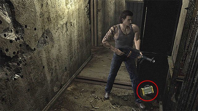 Miejsce odnalezienia granatów wypełnionych kwasem - Zbadanie obszaru do przeprowadzania testów | Piwnica ośrodka szkoleniowego - Resident Evil Zero HD - poradnik do gry