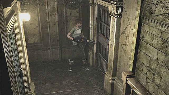 Miejsce użycia klucza z komory - Odblokowanie dostępu do obszaru z kolejką linową | Laboratorium - Resident Evil Zero HD - poradnik do gry