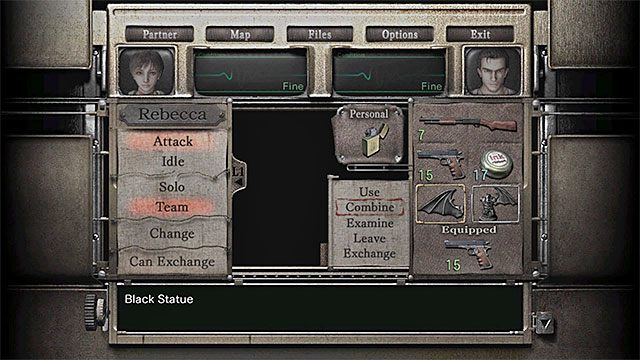 Połącz skrzydło ze statuetką - Odblokowanie przejścia do piwnicy | Ośrodek szkoleniowy Umbrella - Resident Evil Zero HD - poradnik do gry