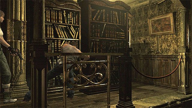Regał, który musisz przepchnąć - Odblokowanie przejścia do piwnicy | Ośrodek szkoleniowy Umbrella - Resident Evil Zero HD - poradnik do gry