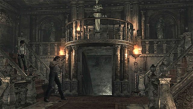 Zejście do piwnicy - Odblokowanie przejścia do piwnicy | Ośrodek szkoleniowy Umbrella - Resident Evil Zero HD - poradnik do gry