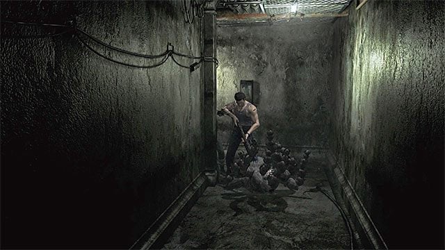 Użyj strzelby lub granatnika żeby pokonać pająki - Początek eksploracji | Piwnica ośrodka szkoleniowego | Resident Evil Zero HD - Resident Evil Zero HD - poradnik do gry