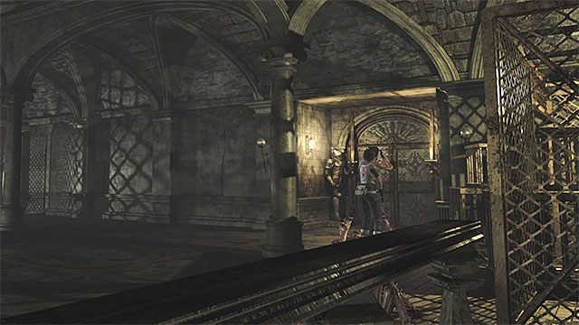 Drzwi są w sali gdzie walczyłeś z ogromną stonogą - Odblokowanie drzwi w obserwatorium | Ośrodek szkoleniowy Umbrella - powrót - Resident Evil Zero HD - poradnik do gry
