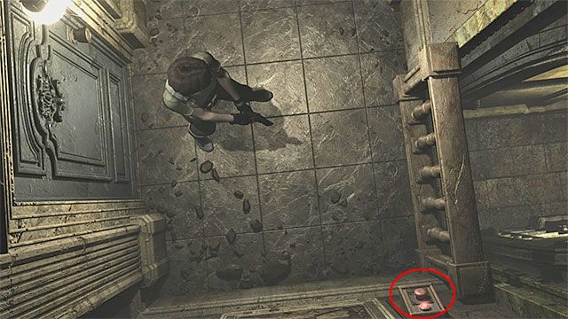 Możesz już wyjść z tego pomieszczenia i znajdziesz się w korytarzu (M4,10) - Pozyskanie niebieskiego artefaktu (Blue Leech Charm) | Laboratorium - Resident Evil Zero HD - poradnik do gry