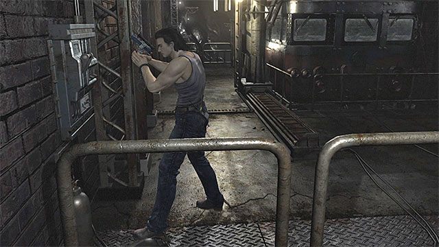 Pociągnięcie za dźwignię opuści drabinkę - Uruchomienie kolejki linowej | Laboratorium | Resident Evil Zero HD - Resident Evil Zero HD - poradnik do gry