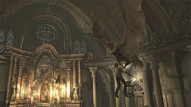 Staraj się powstrzymywać nietoperza przed podnoszeniem bohatera - Boss 3 - Infected Bat (zainfekowany nietoperz) | Walki z bossami - Resident Evil Zero HD - poradnik do gry