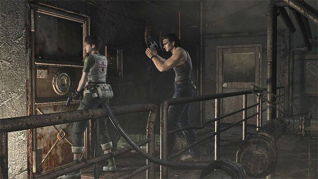Miejsce użycia korby - Rozwiązanie zagadki ze skrzyniami | Oczyszczalnia | Resident Evil Zero HD - Resident Evil Zero HD - poradnik do gry