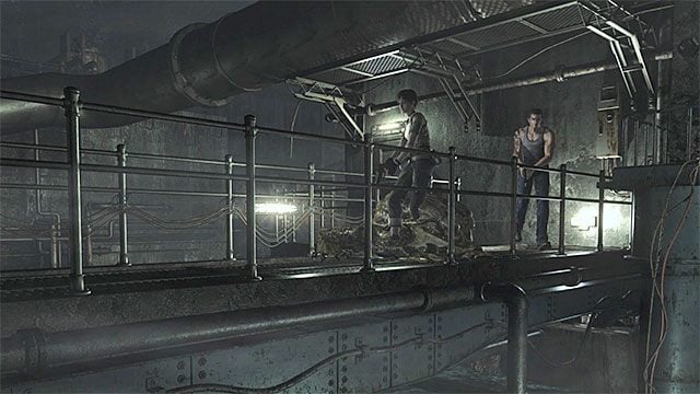 Zabij ropuchę zanim złapie i pożre ona jedną z postaci - Dotarcie do miejsca ukrycia płyty głównej | Oczyszczalnia - Resident Evil Zero HD - poradnik do gry