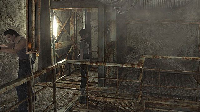 Winda, dzięki której dotrzesz do obszaru z bossem - Dotarcie do miejsca ukrycia płyty głównej | Oczyszczalnia - Resident Evil Zero HD - poradnik do gry