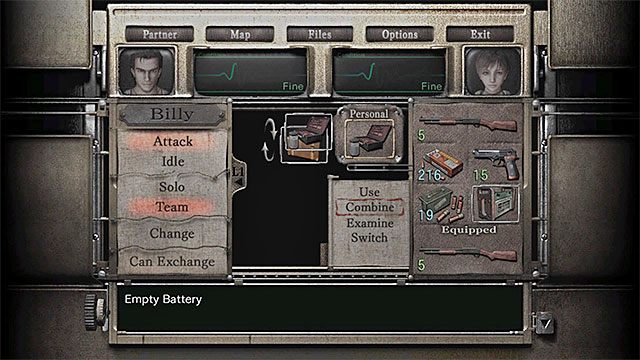 Połącz płyn z akumulatorem - Zbudowanie działającego akumulatora | Oczyszczalnia | Resident Evil Zero HD - Resident Evil Zero HD - poradnik do gry