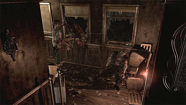 Jeden z psów wskoczy do wagonu przez okno - Pierwsze wagony | Pociąg Ecliptic Express | Resident Evil Zero HD - Resident Evil Zero HD - poradnik do gry